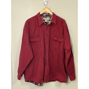 Mountain Express Long Sleeve Flannel Lined Button Up Shirt Shacket XL Men’s
